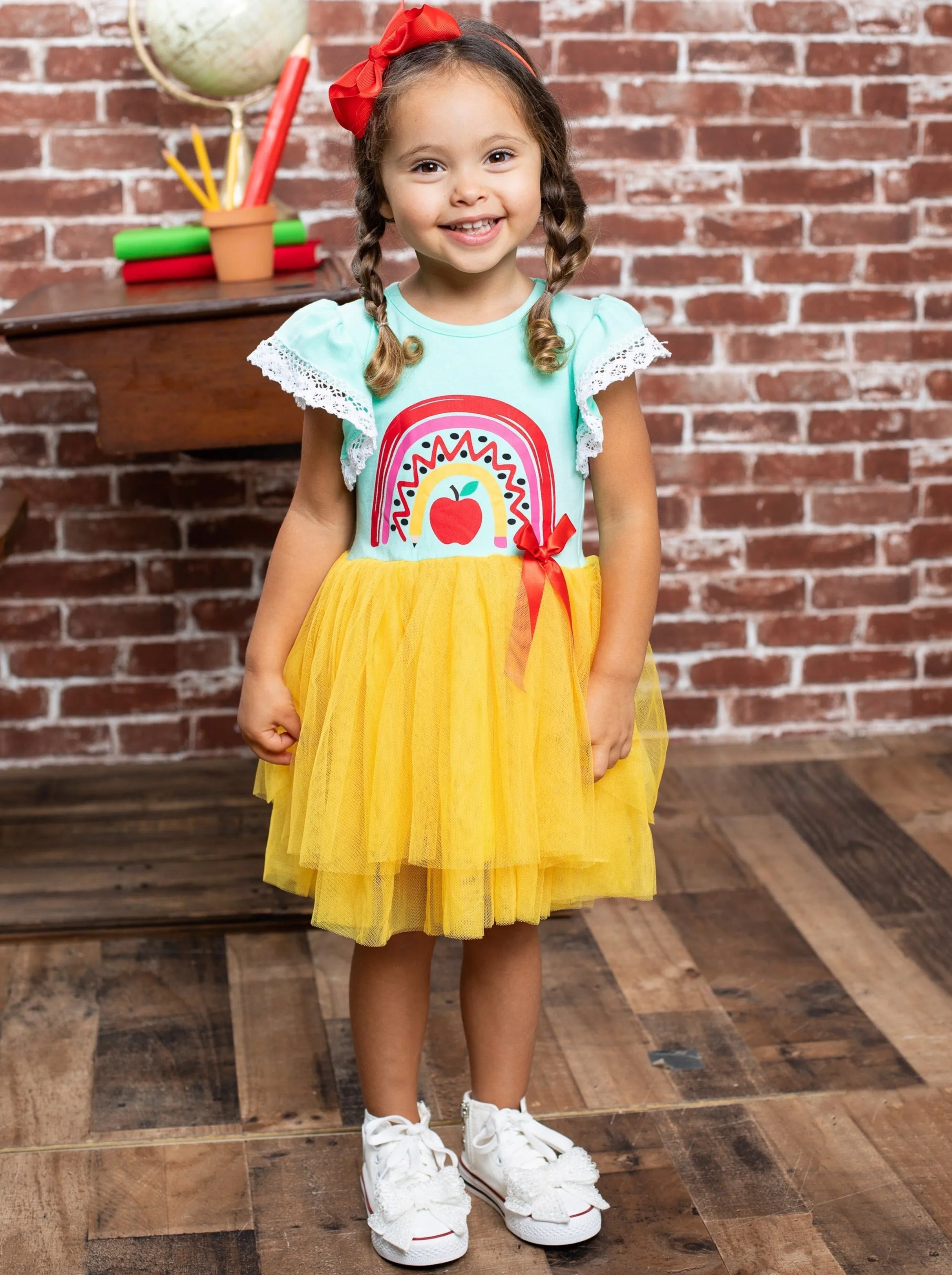 Learning Rainbow Tutu Dress