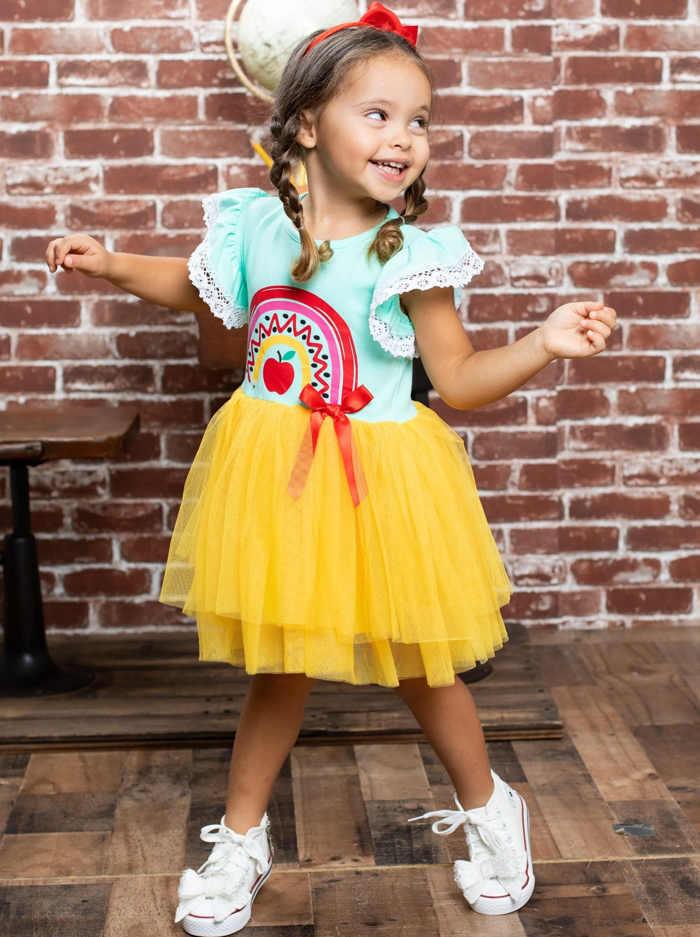 Learning Rainbow Tutu Dress