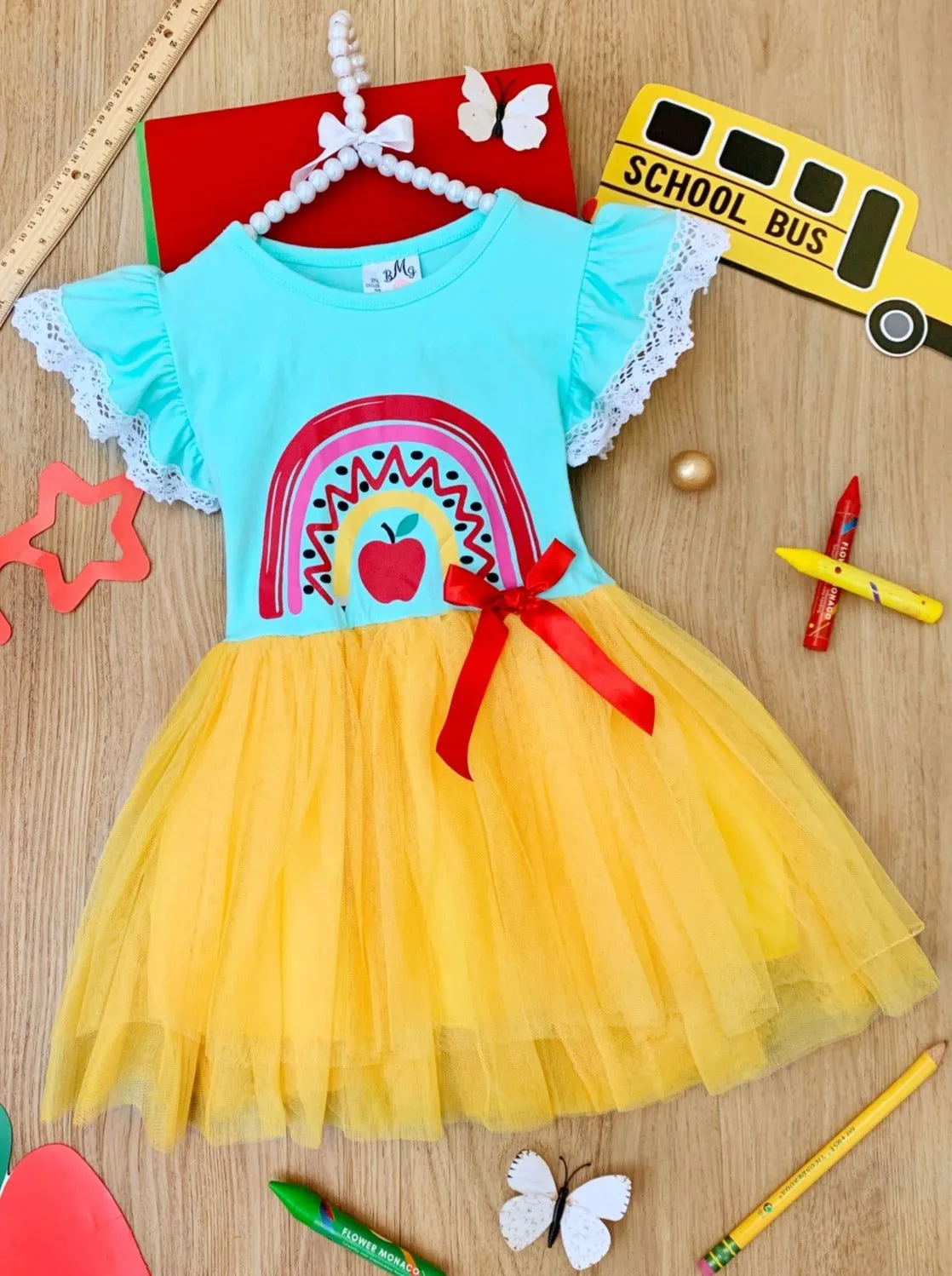 Learning Rainbow Tutu Dress