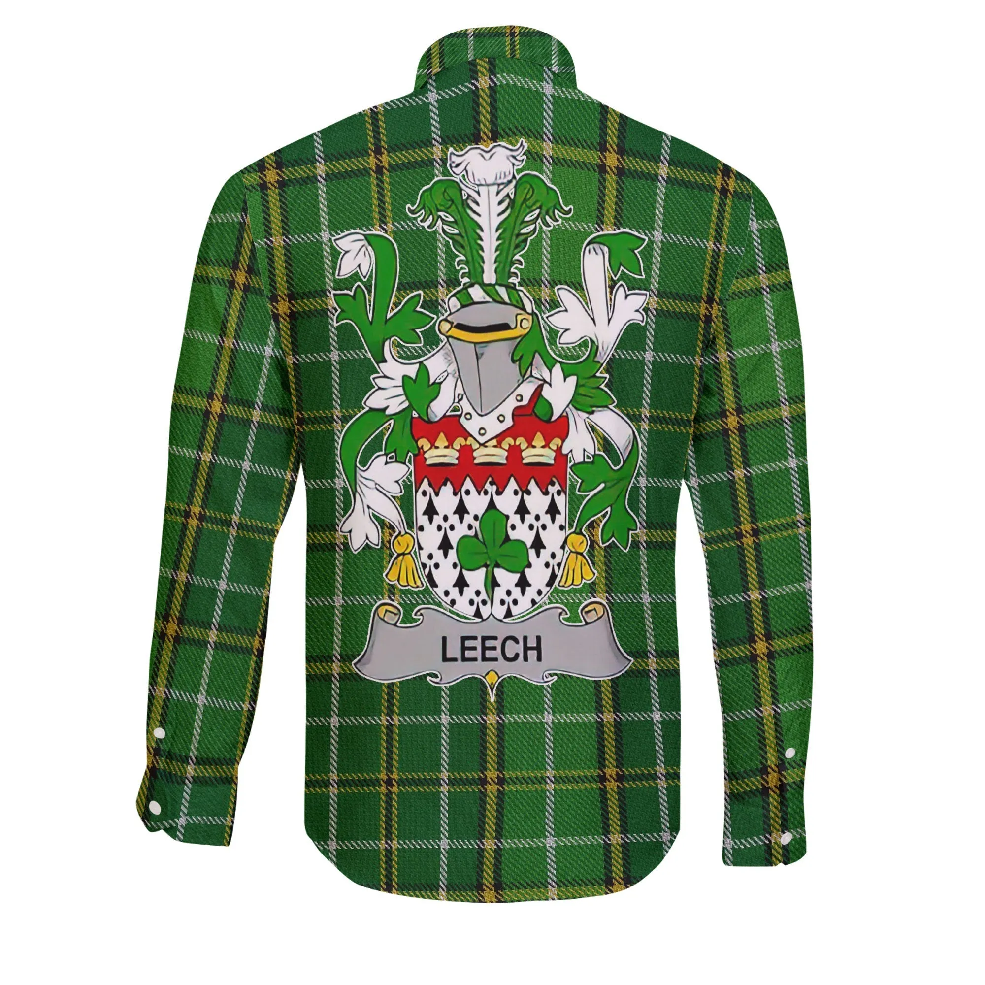 Leech Long Sleeve Button Shirts Crest And National Plaid Style