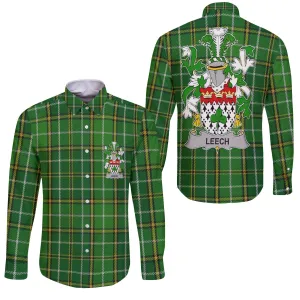 Leech Long Sleeve Button Shirts Crest And National Plaid Style