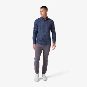 Leeward  Dress Shirt - Navy Dallas Plaid