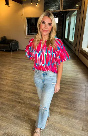 Lena Abstract Blouse