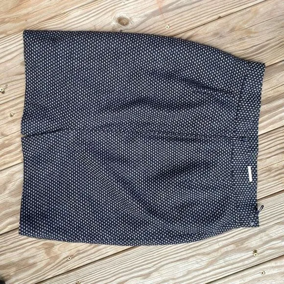 Les Copains Blue Gray Plaid Checked Wool Skirt Size EU 44 / US Large, MSRP $338