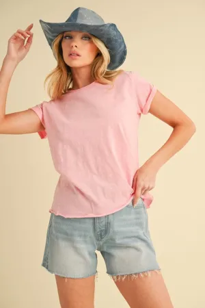 Lettuce Edge Pink Short Sleeve T-Shirt