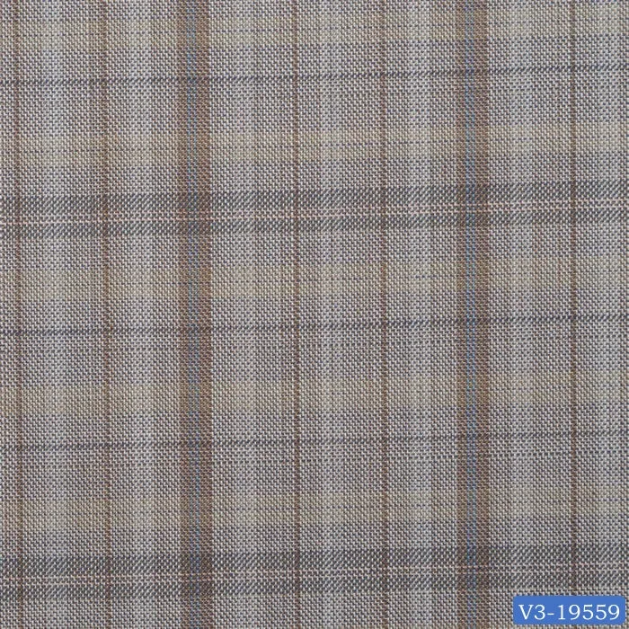 Light Beige with Brown Plaid Check Jacket