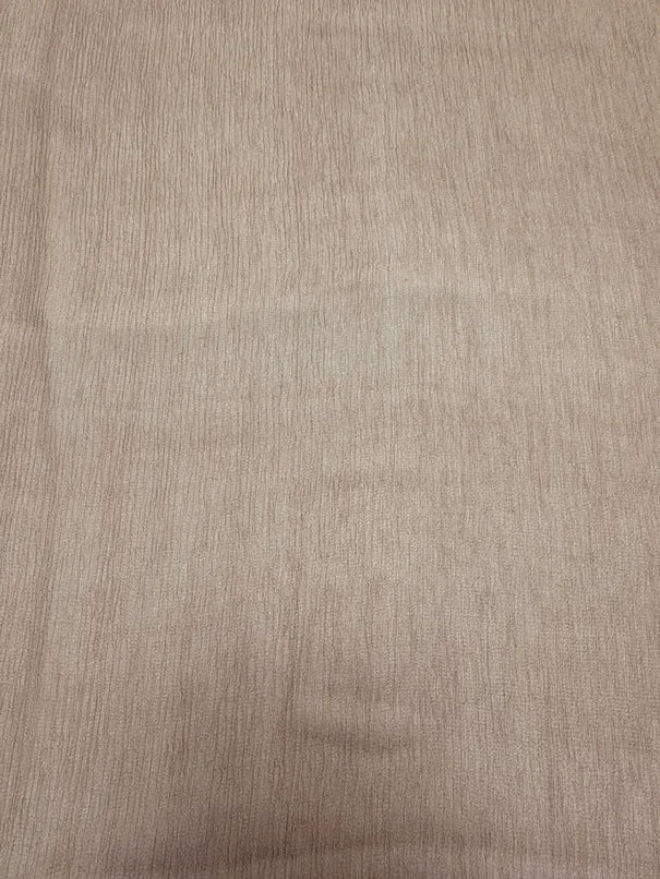 Light Brown Woven Crinkled Silk Chiffon Fabric