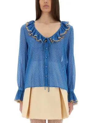 Light Georgette Print Plusdepois Shirt