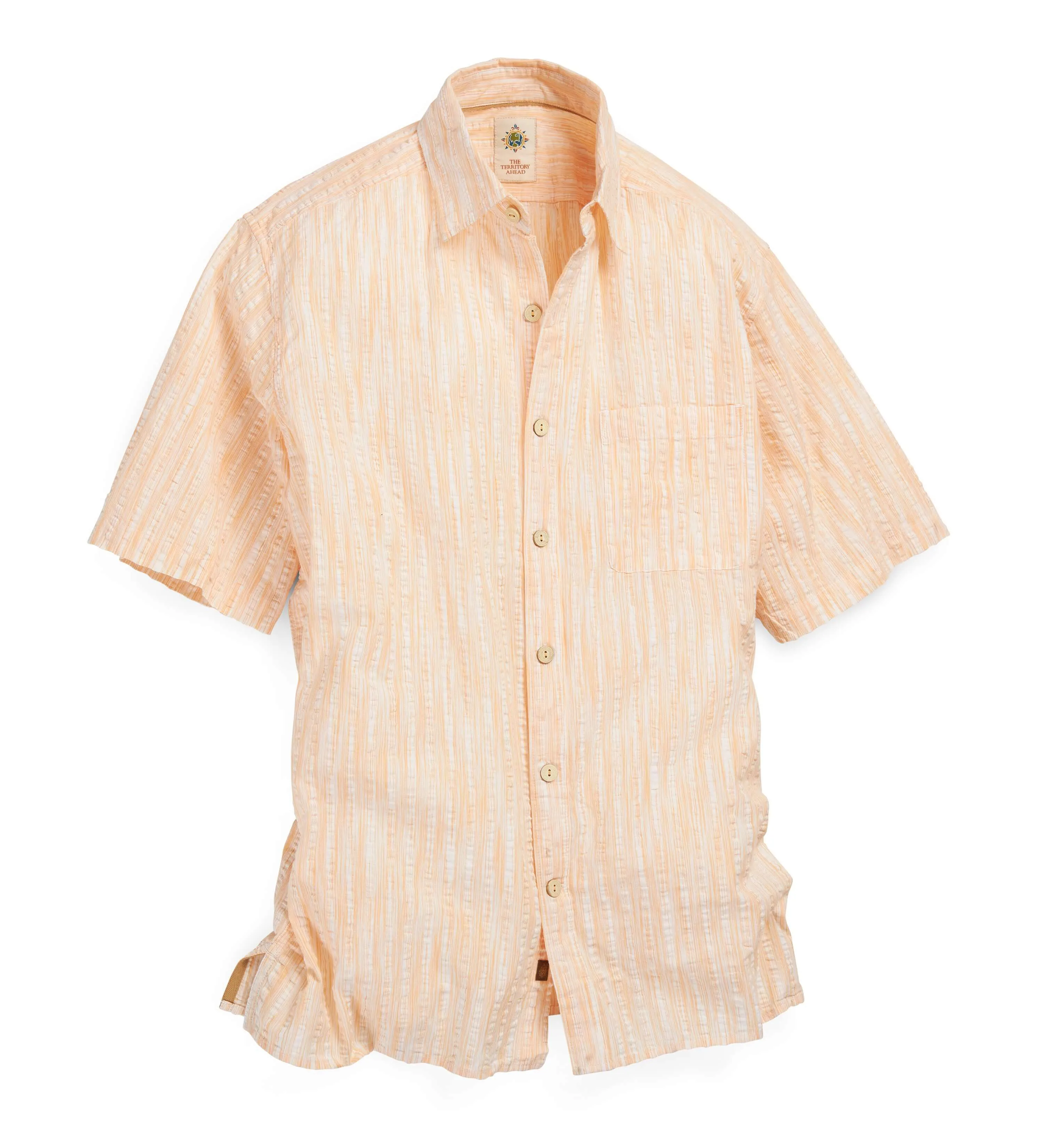 Light Summer Rain Stripe Seersucker Shirt