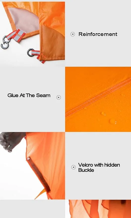 Lightweight Hiking Poncho, Waterproof Backpack Poncho Raincoat for Outdoor Trekking, Camping, Hiking