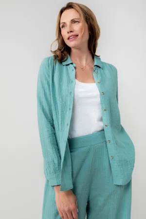 Lily & Me 20 Ocean Savannah Seersucker Check Shirt