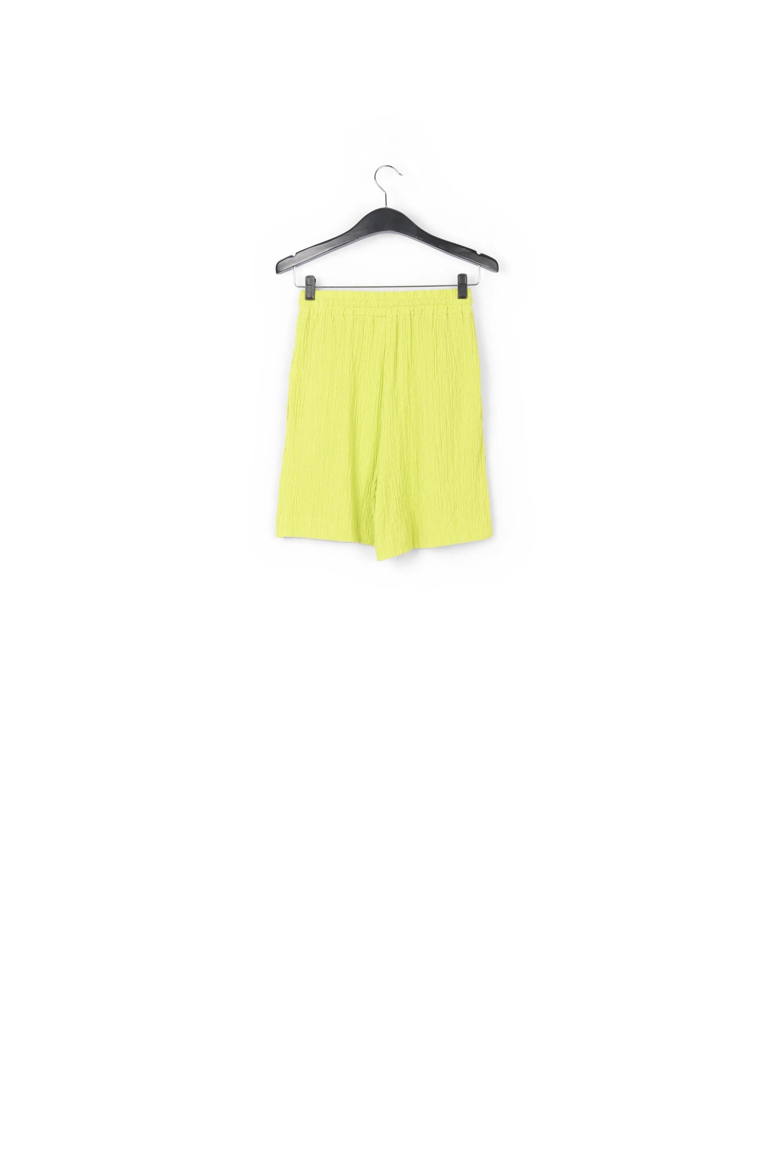 Lime green seersucker shorts