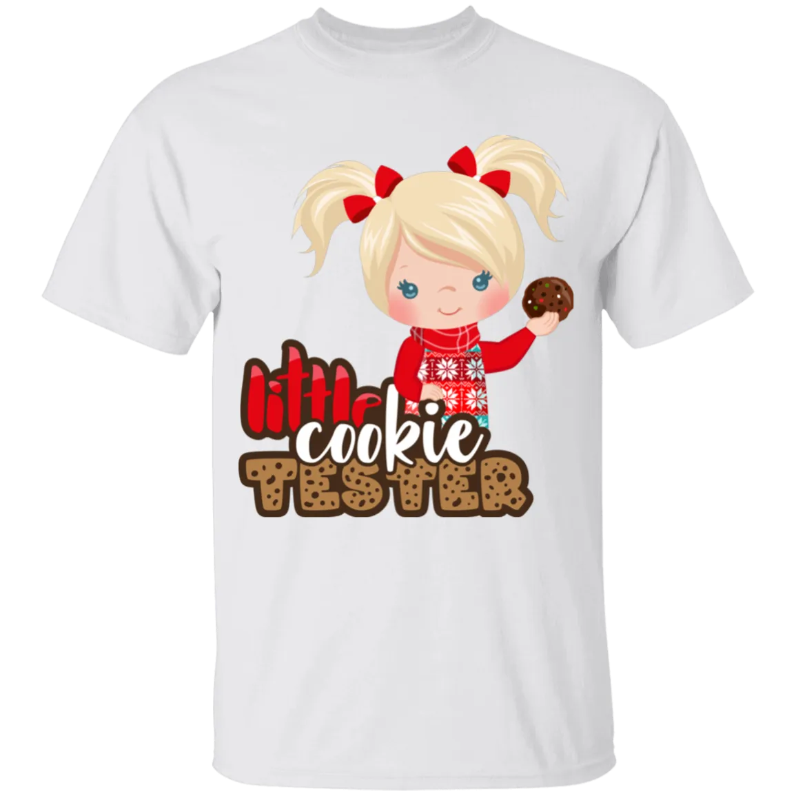 Little Cookie Tester Blonde Hair Girl 100% Cotton T-Shirt