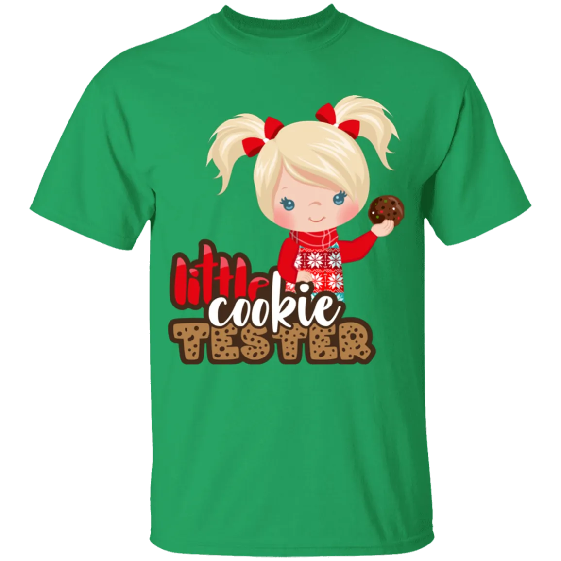 Little Cookie Tester Blonde Hair Girl 100% Cotton T-Shirt