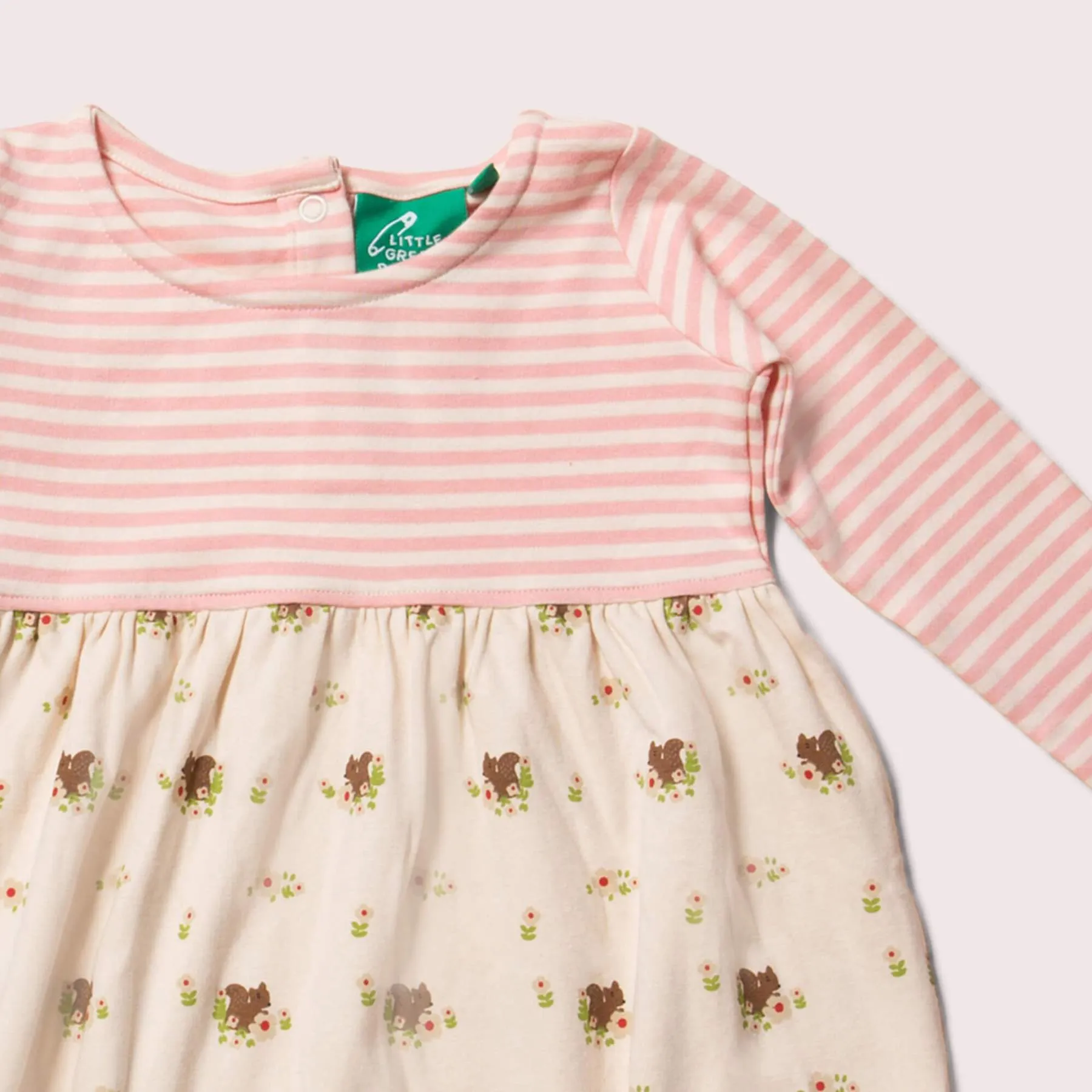 Little Green Radicals Autumn Squirrel Easy Peasy Dress (0-18mths)