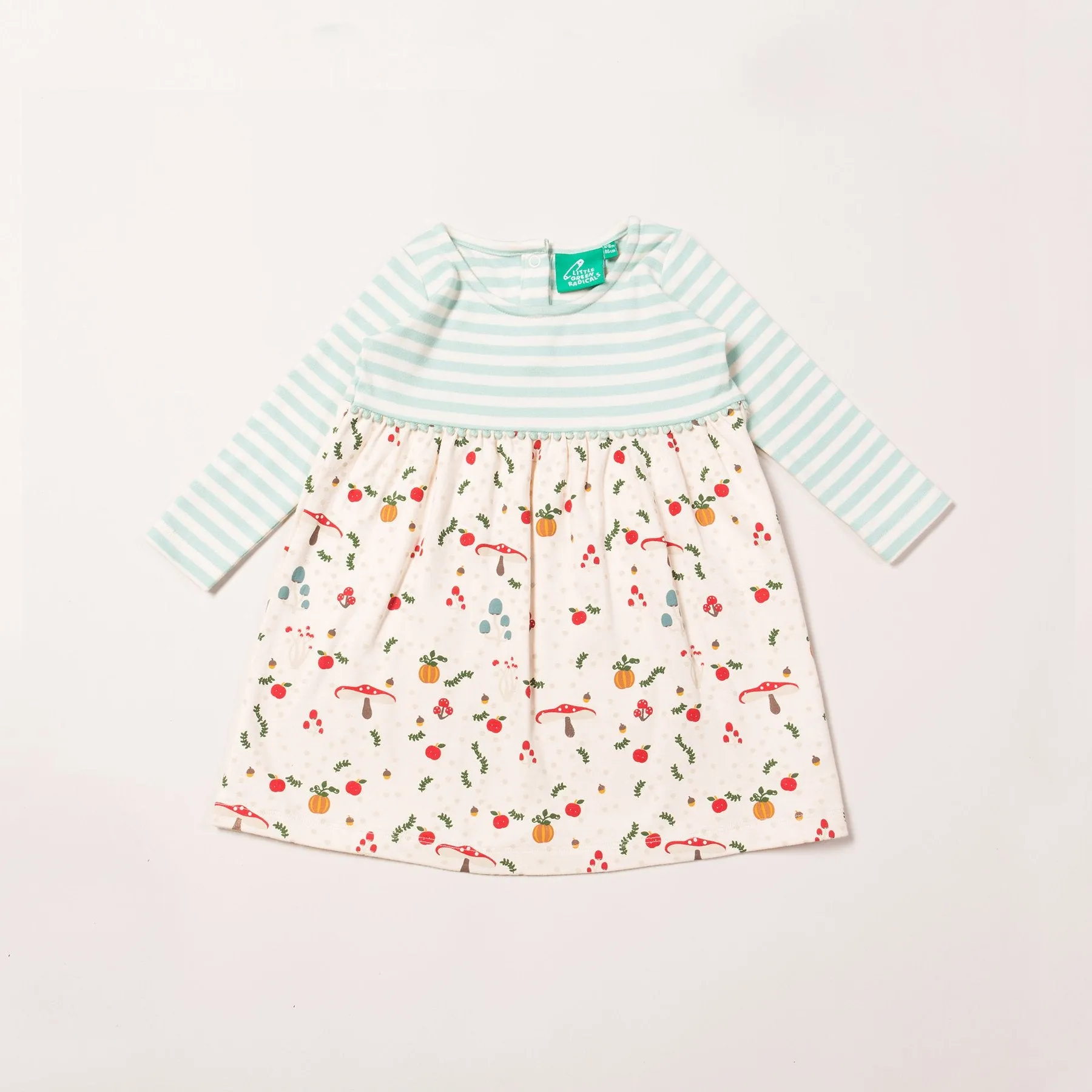 Little Green Radicals Toadstool Easy Peasy Dress Organic Cotton (0-6mths)