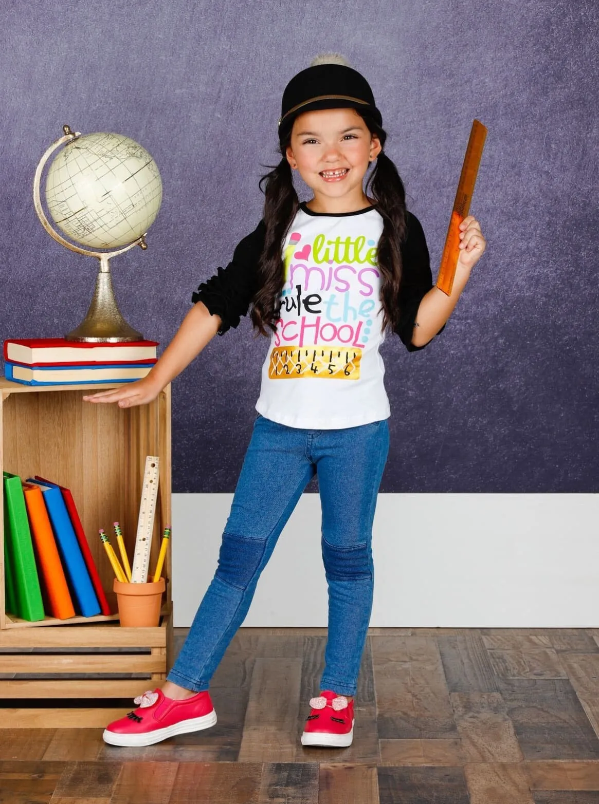 Little Miss Rule the School Raglan Top