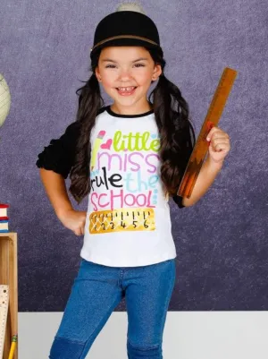 Little Miss Rule the School Raglan Top