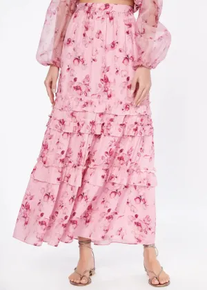 Liu Skirt in Pink Garden