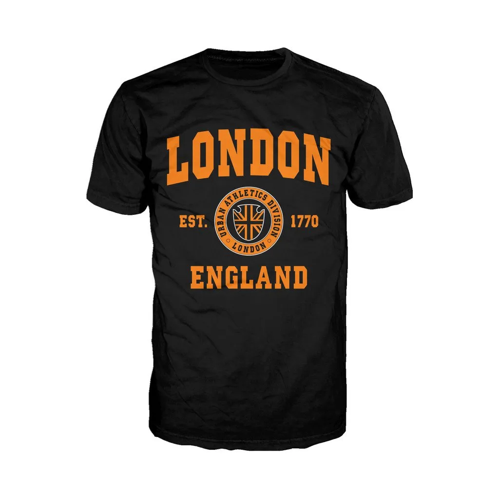 London Urban Athletic Orange Men's T-shirt (Black)
