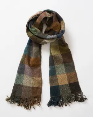 long plaid wool scarf