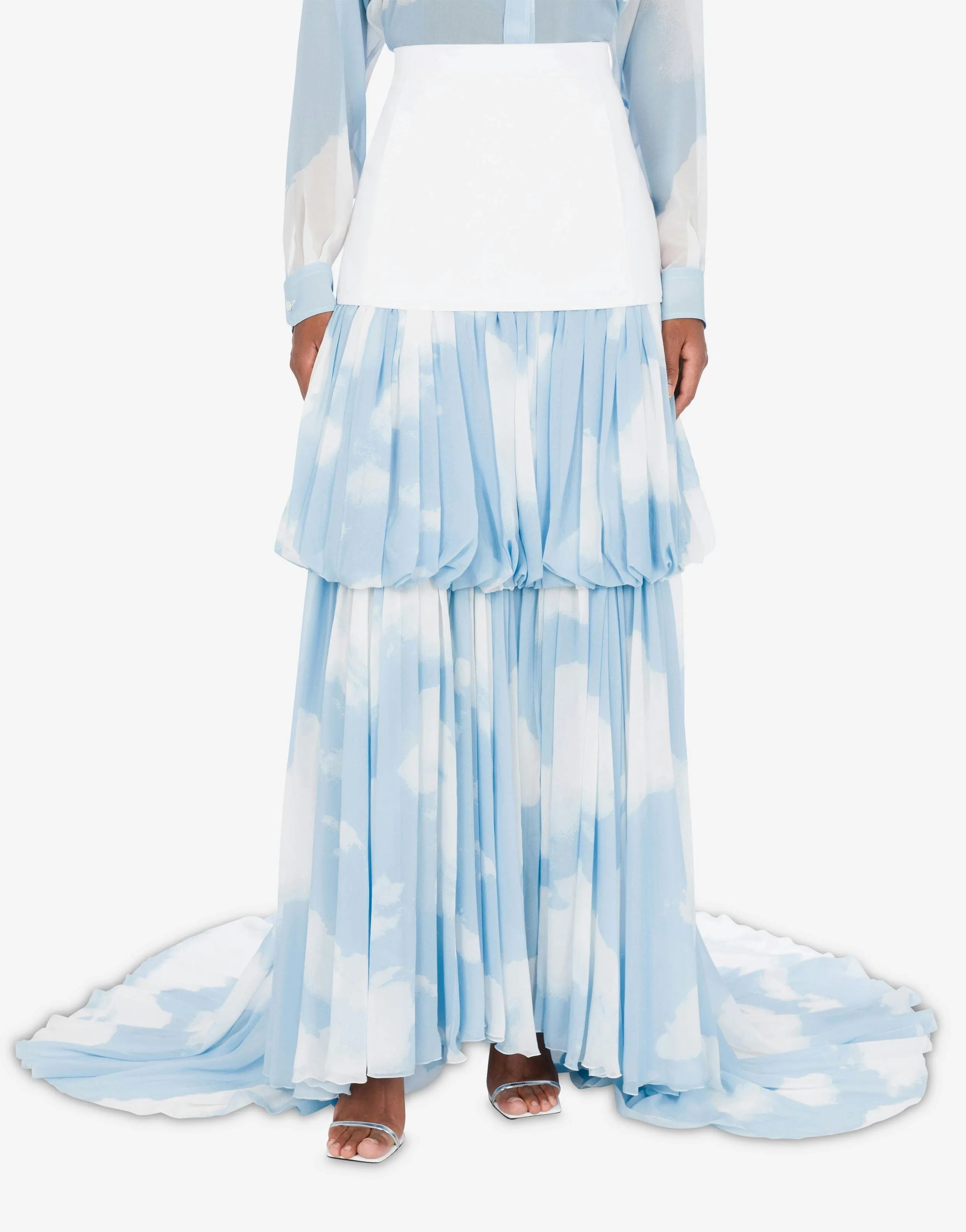 Long skirt With ""In The Cloud"" Print
