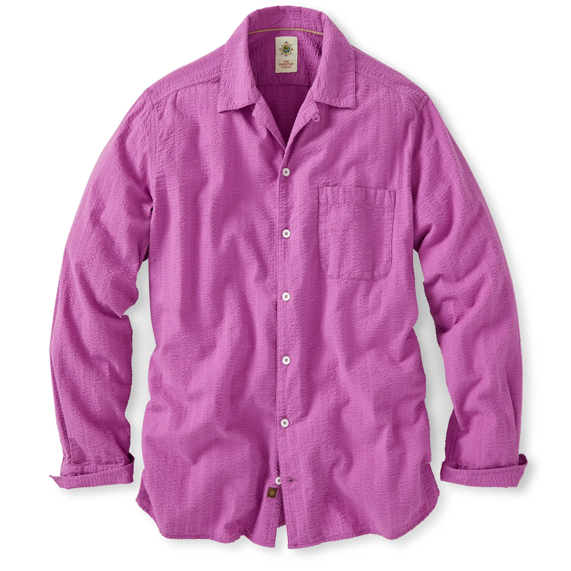 Long Sleeve Let It Breathe Seersucker Shirt - Tall