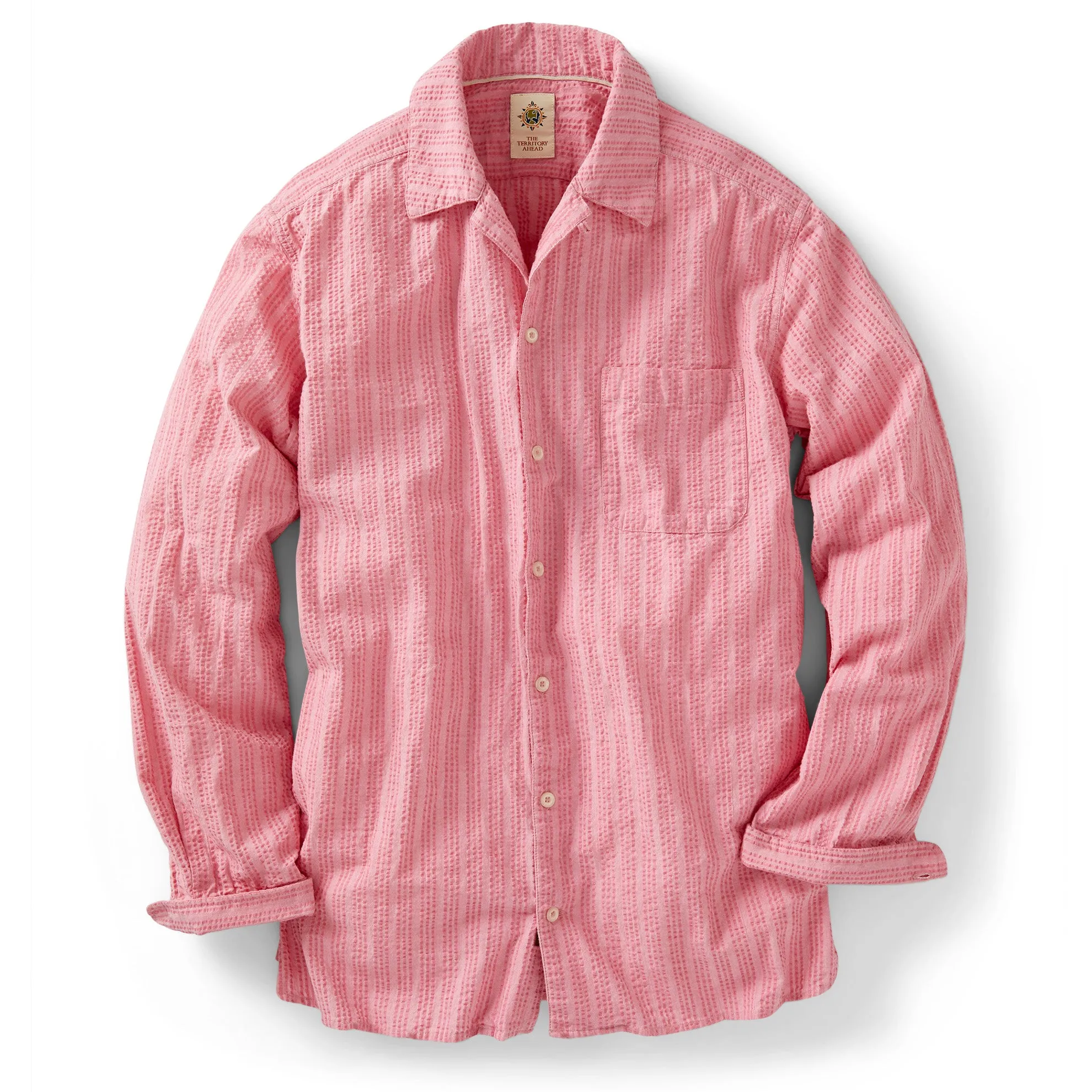 Long Sleeve Let It Breathe Seersucker Shirt - Tall