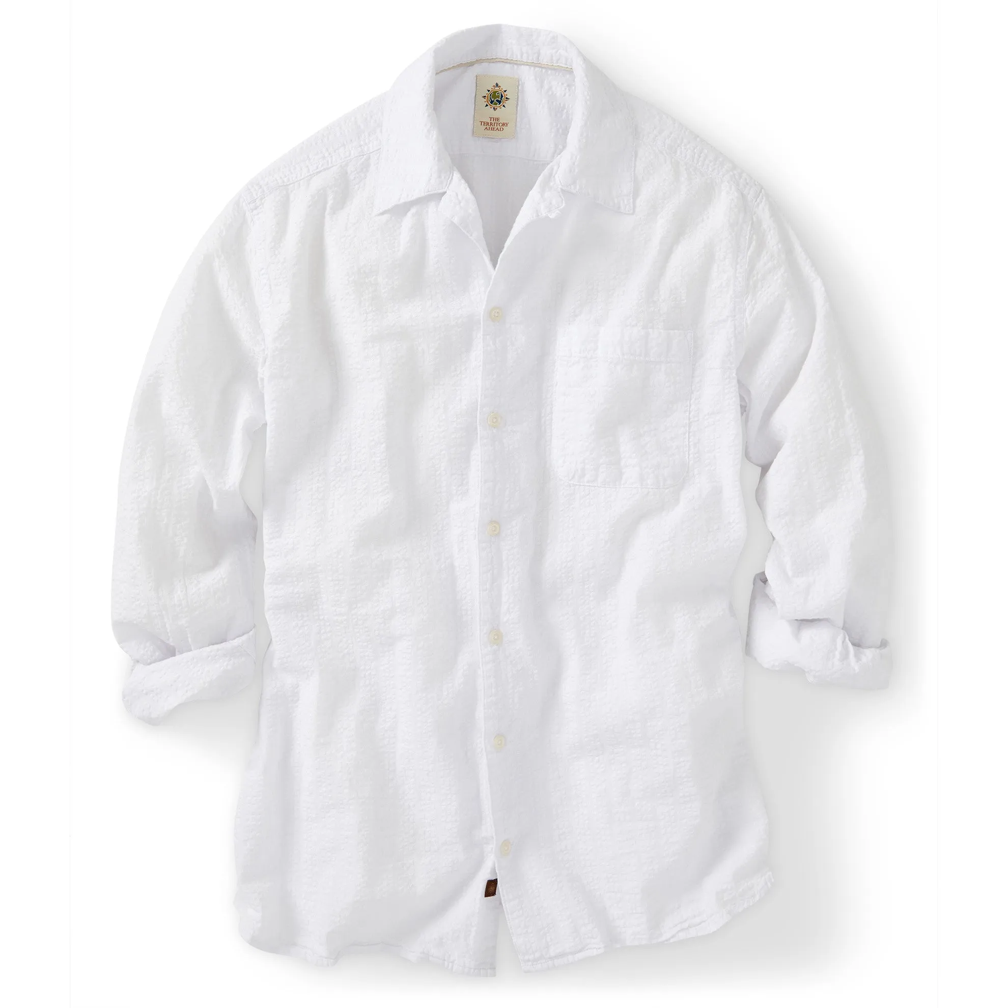 Long Sleeve Let It Breathe Seersucker Shirt - Tall
