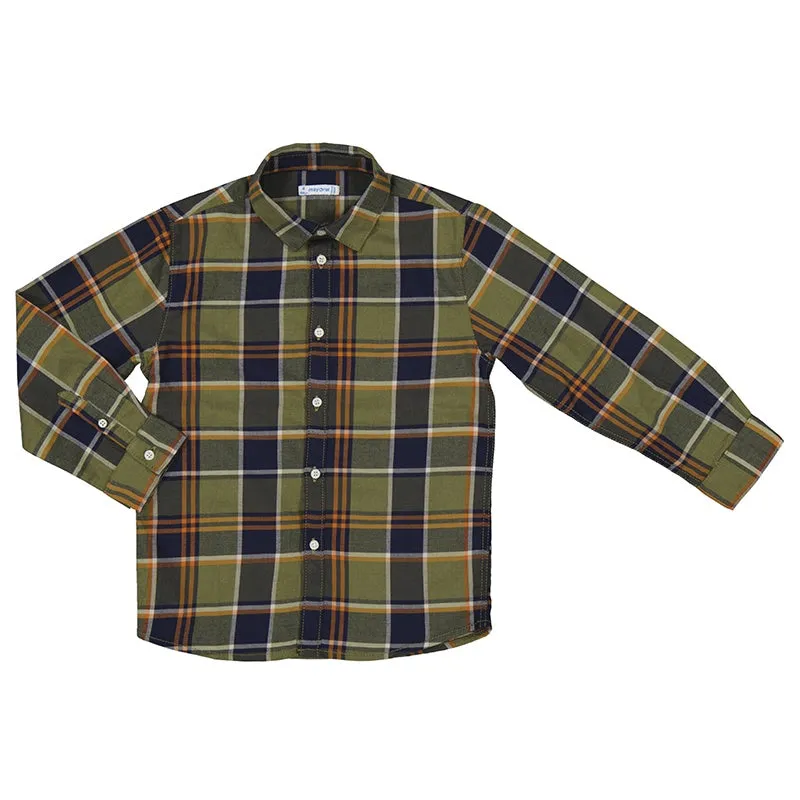 Long Sleeve Plaid Shirt Green 4.109