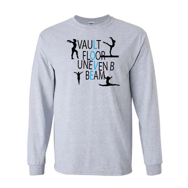 Long Sleeve Shirts Vault Floor Uneven Beam Love