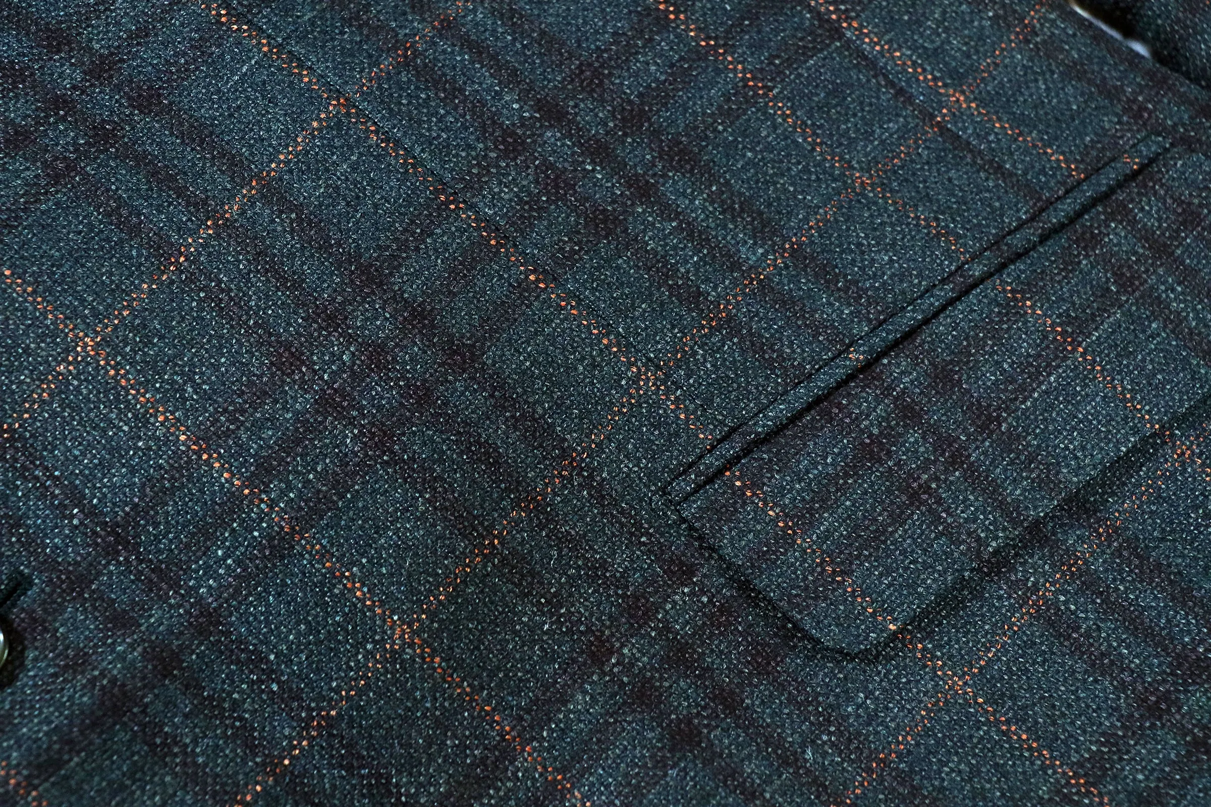 Loro Piana Silk Air Plaid Sportcoat in Autumn Green