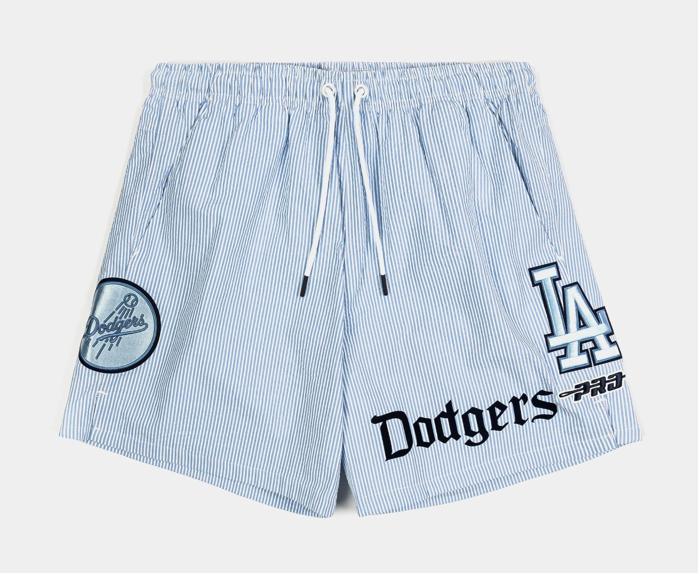 Los Angeles Dodgers Country Club Seersucker Mens Shorts (Blue/White)
