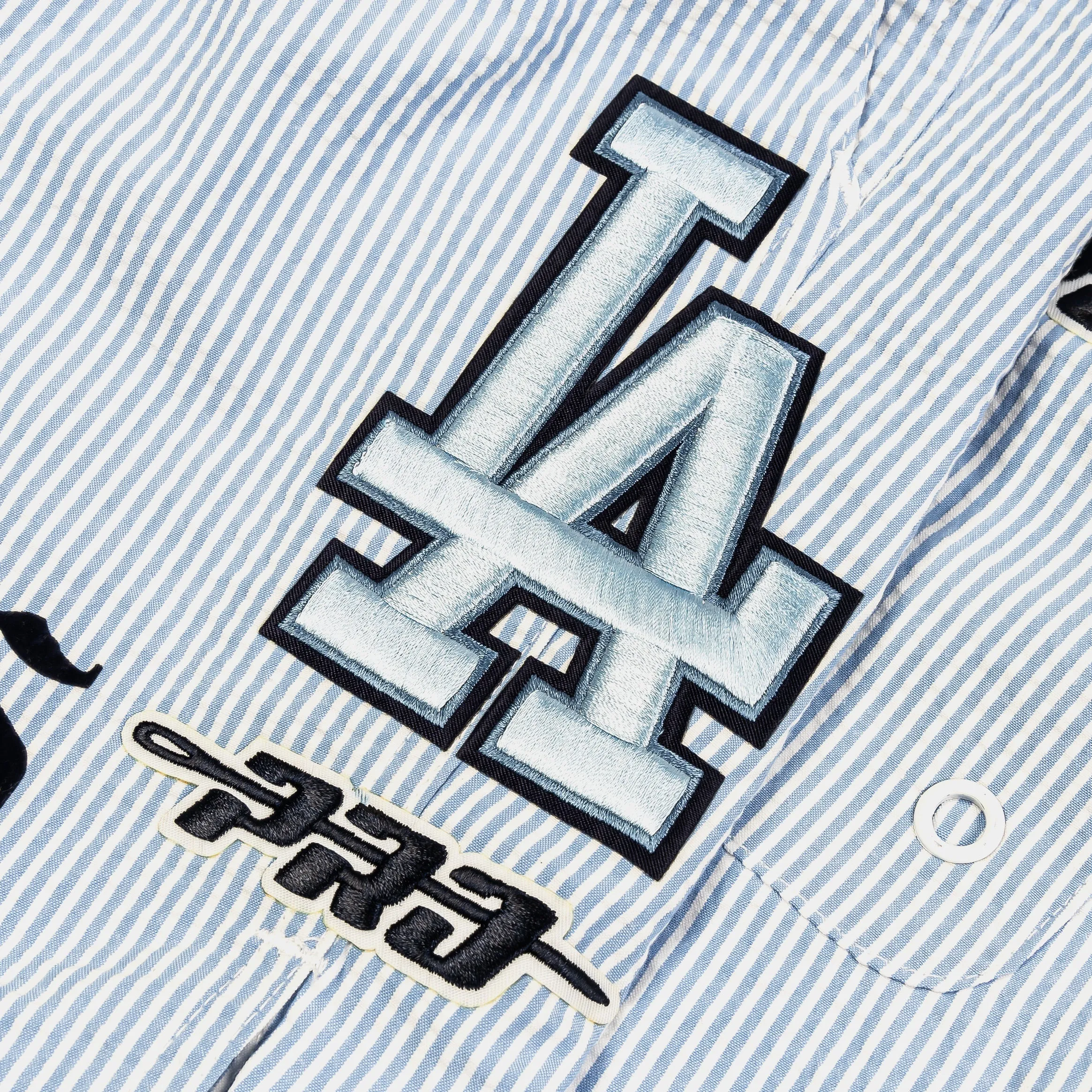 Los Angeles Dodgers Country Club Seersucker Mens Shorts (Blue/White)