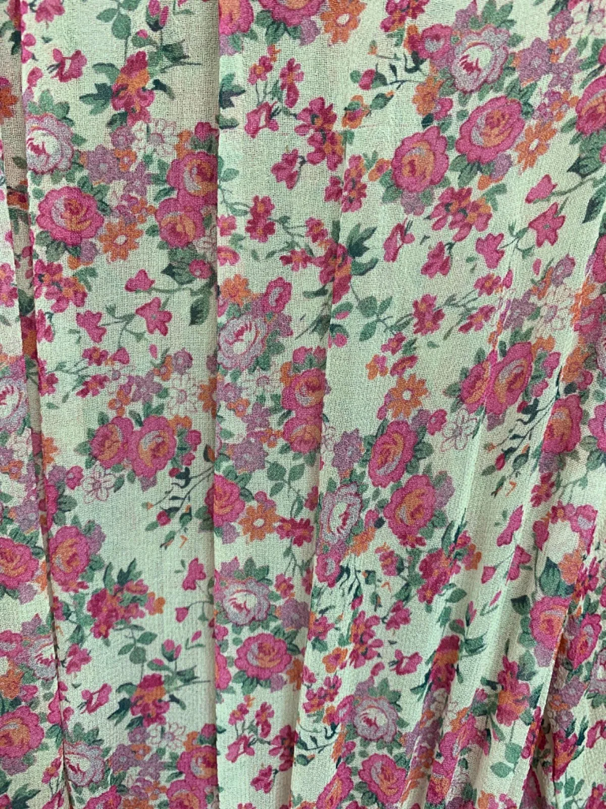 LoveShackFancy Multi-Coloured Floral Silk Mini Dress UK XXS