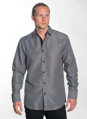 LSWG-388 MEN'S PRINTED LONG SLEEVE DRESS SHIRT