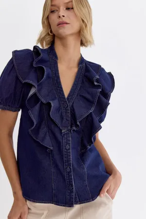 Lucida Denim Top