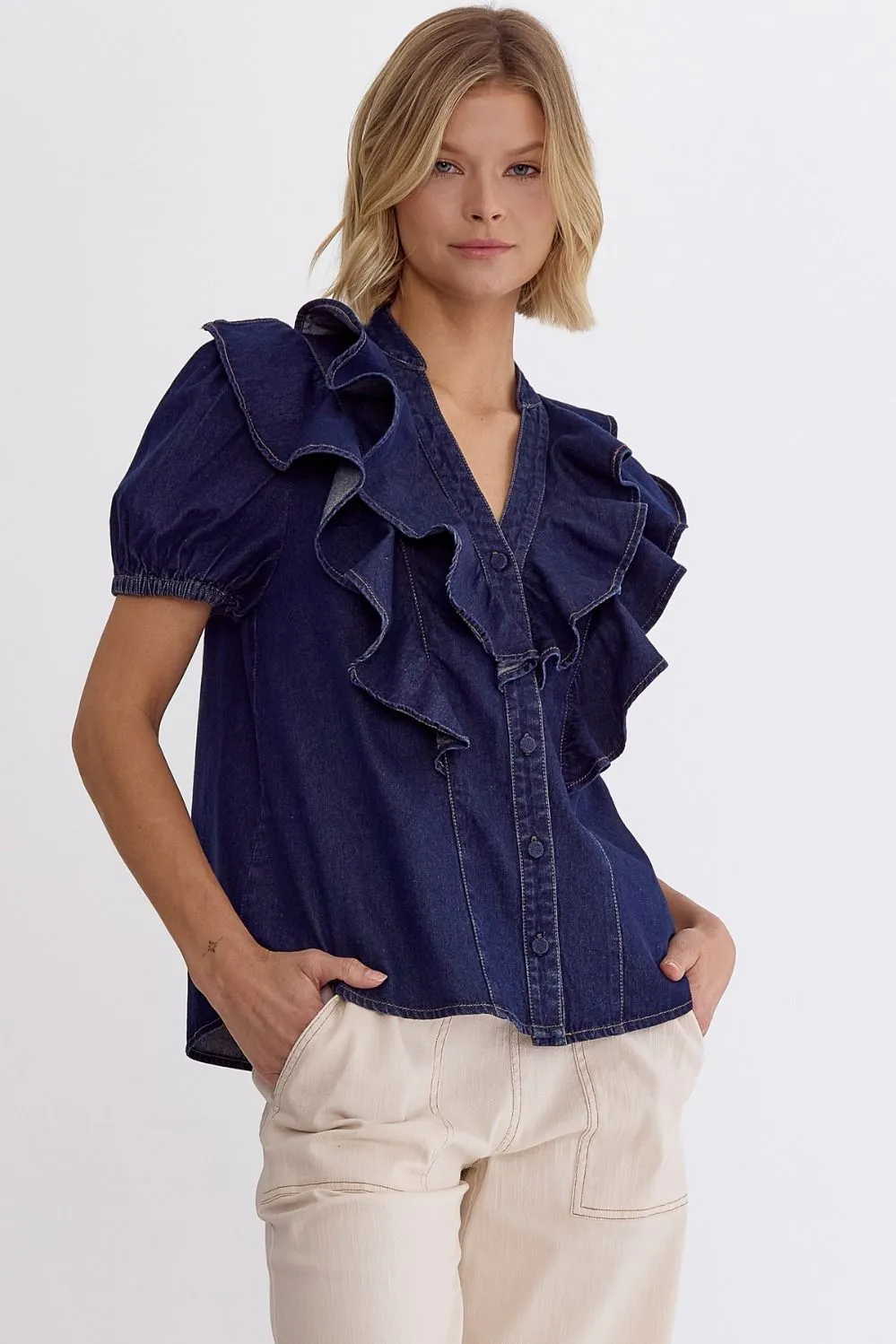Lucida Denim Top
