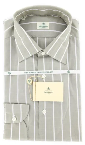 Luigi Borrelli Beige Shirt – Size: 16 US / 41 EU