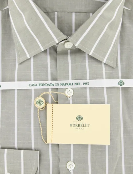 Luigi Borrelli Beige Shirt – Size: 16 US / 41 EU