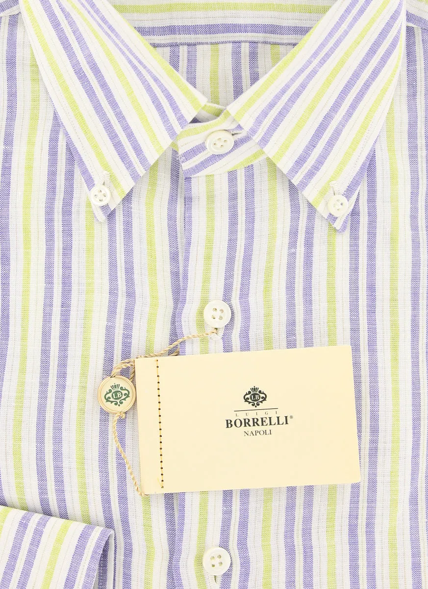 Luigi Borrelli Blue Shirt - 15.5 US / 39 EU
