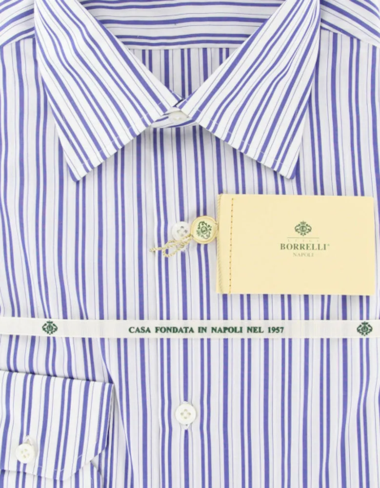 Luigi Borrelli Blue Shirt – Size: 15.75 US / 40 EU