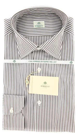 Luigi Borrelli Brown Shirt – Size: 16 US / 41 EU