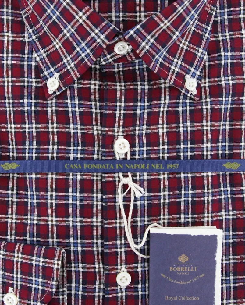 Luigi Borrelli Burgundy Red Shirt - Slim