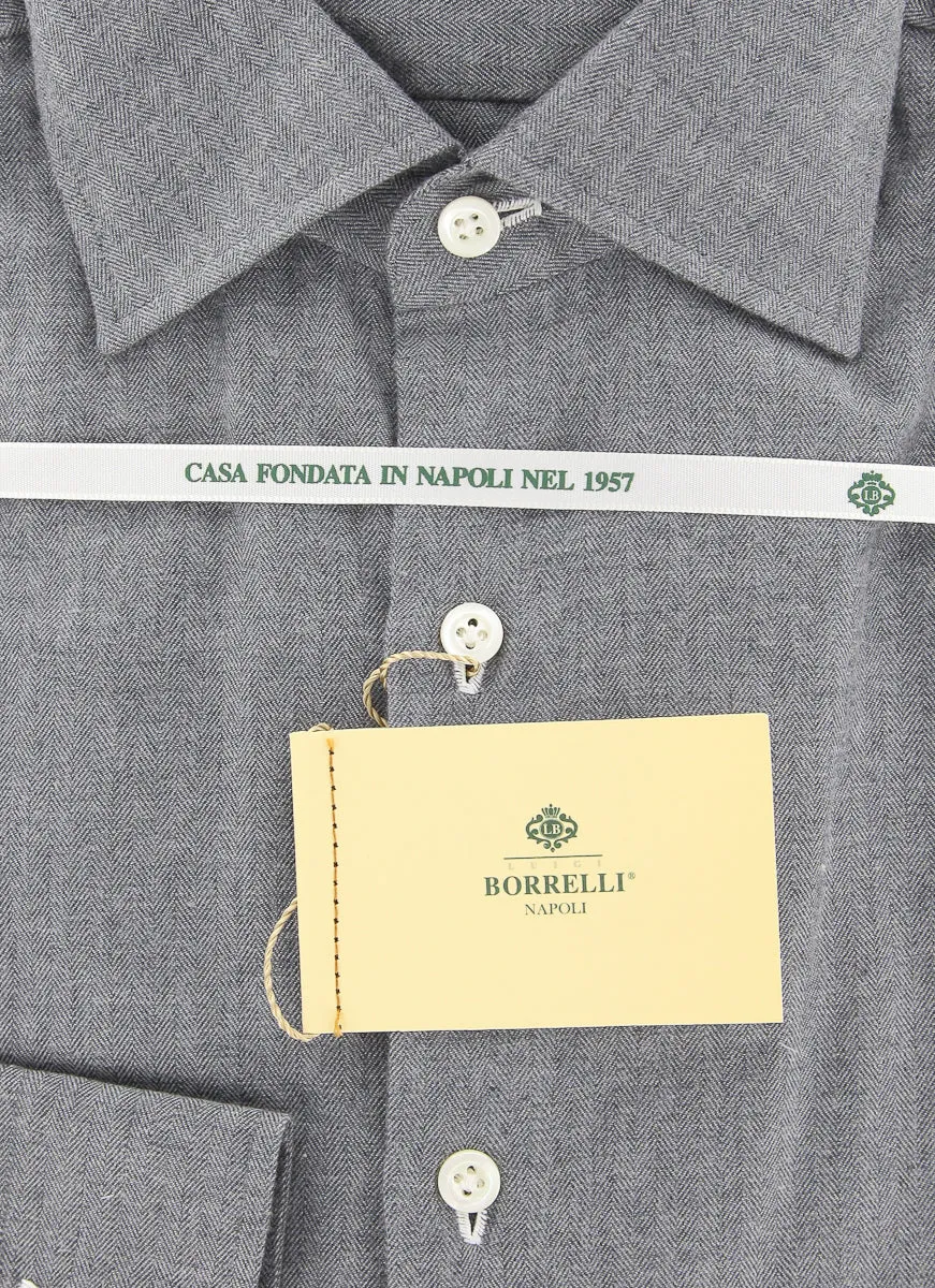 Luigi Borrelli Gray Shirt - 15.5 US / 39 EU