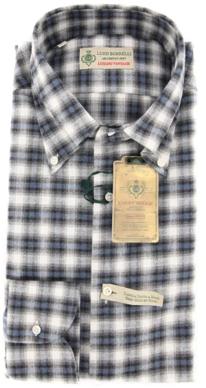 Luigi Borrelli Gray Shirt - 16 US / 41 EU