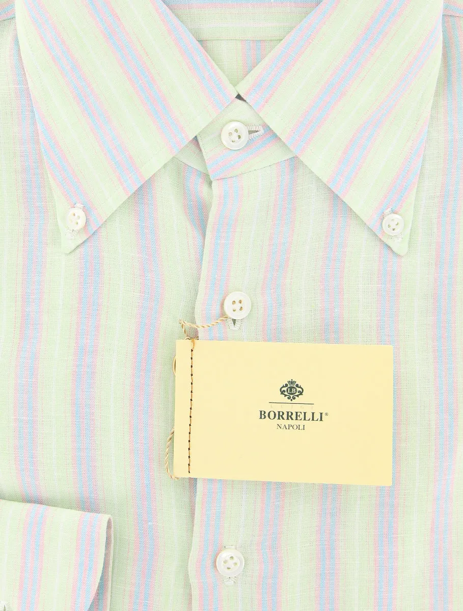 Luigi Borrelli Green Shirt - 17 US / 43 EU