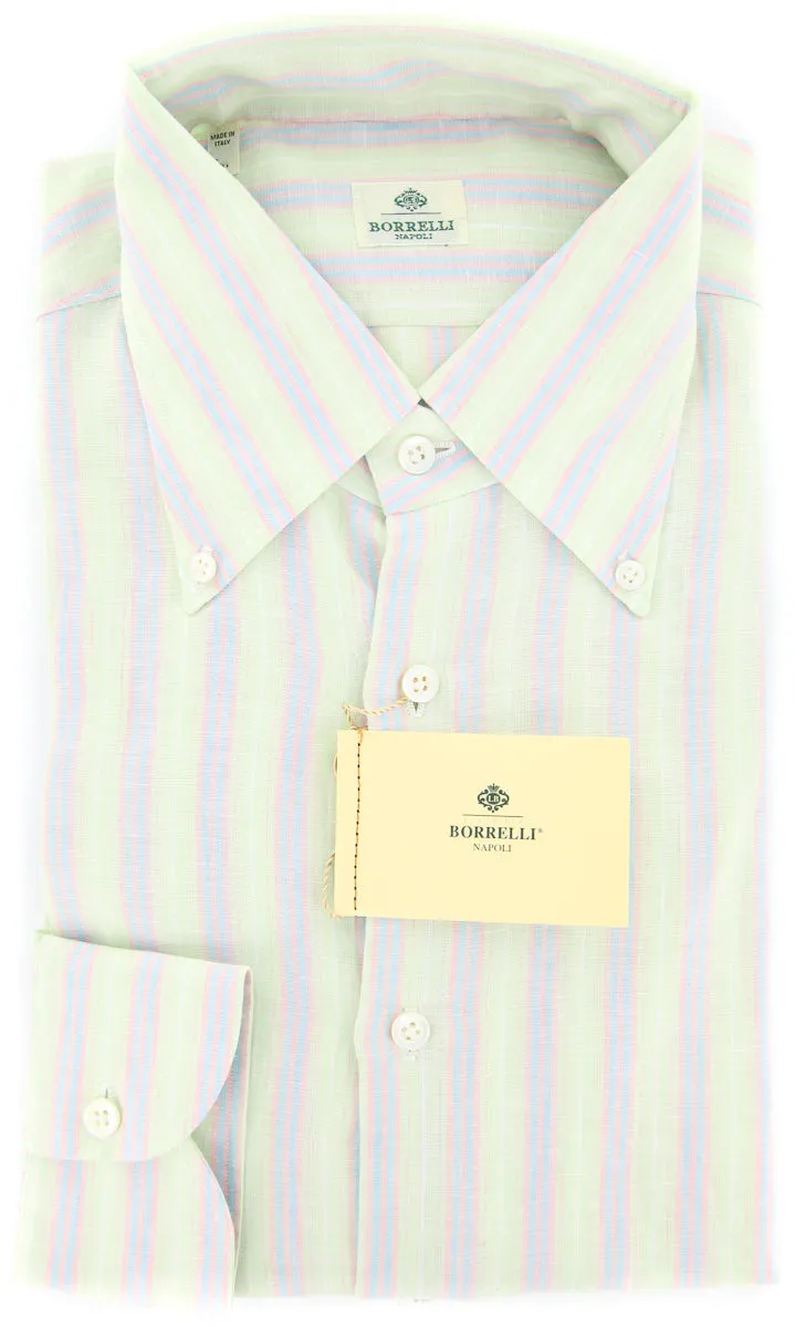 Luigi Borrelli Green Shirt - 17 US / 43 EU