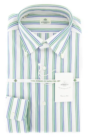 Luigi Borrelli Green Shirt - Extra Slim - 15.75 US / 40 EU