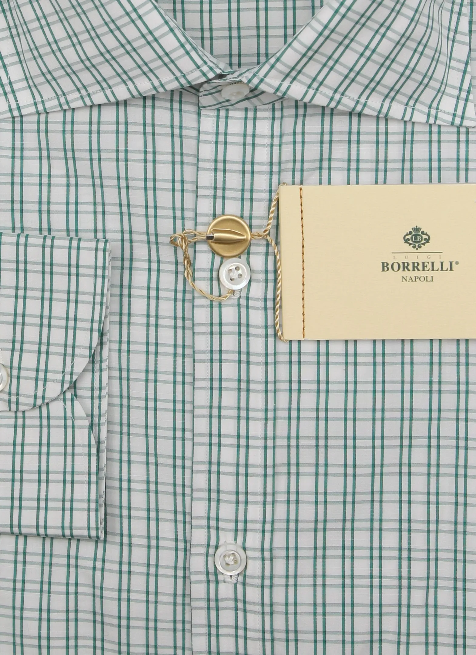 Luigi Borrelli Green Shirt - Extra Slim